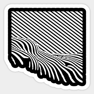 Modern Art Stripes (white) Sticker